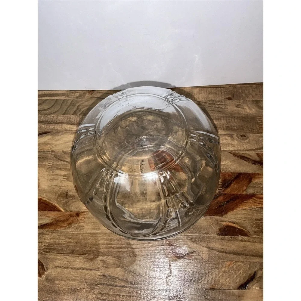 Vintage Anchor Hocking Glass Large Easter Egg Canister Jar Bow Cookie Jar
